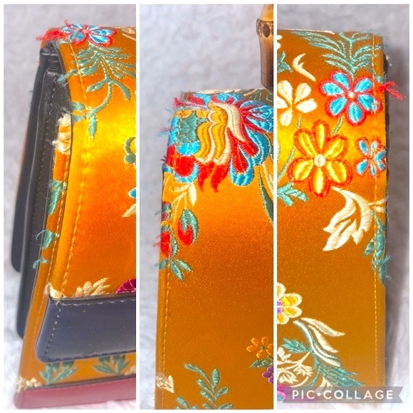 Gucci Satin Calfskin Bamboo Tokyo Jacquard Floral Dionysus Top Handle Bag Purse - Picture 11 of 17